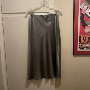 Aritzia slip satin midi skirt